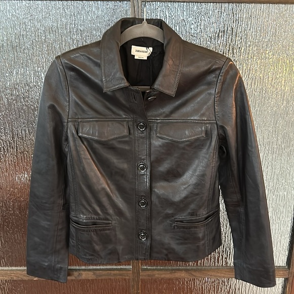 Zadig & Voltaire Liam Leather Jacket size Large NWT - Picture 11 of 12